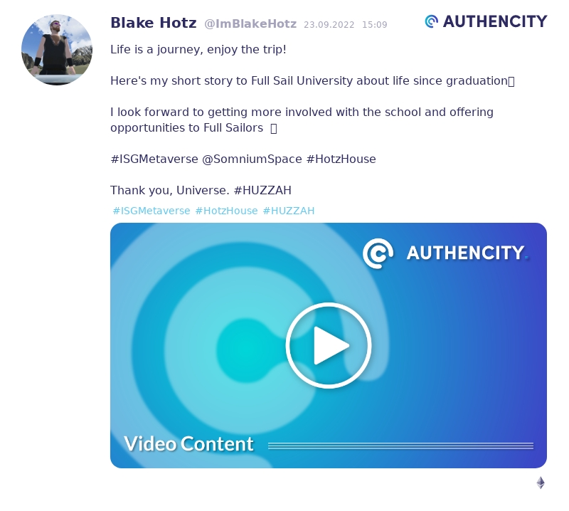 Authencity publication by Blake Hotz (@ImBlakeHotz)