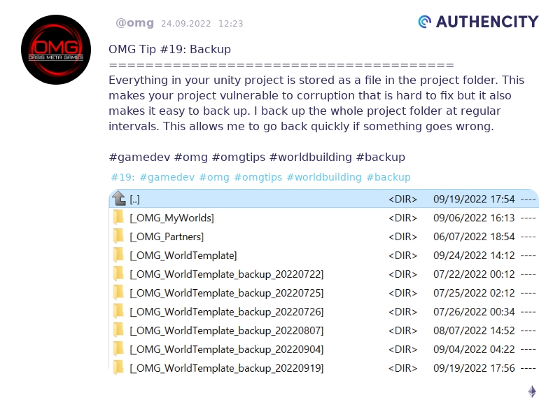 Authencity publication by   (@omg)