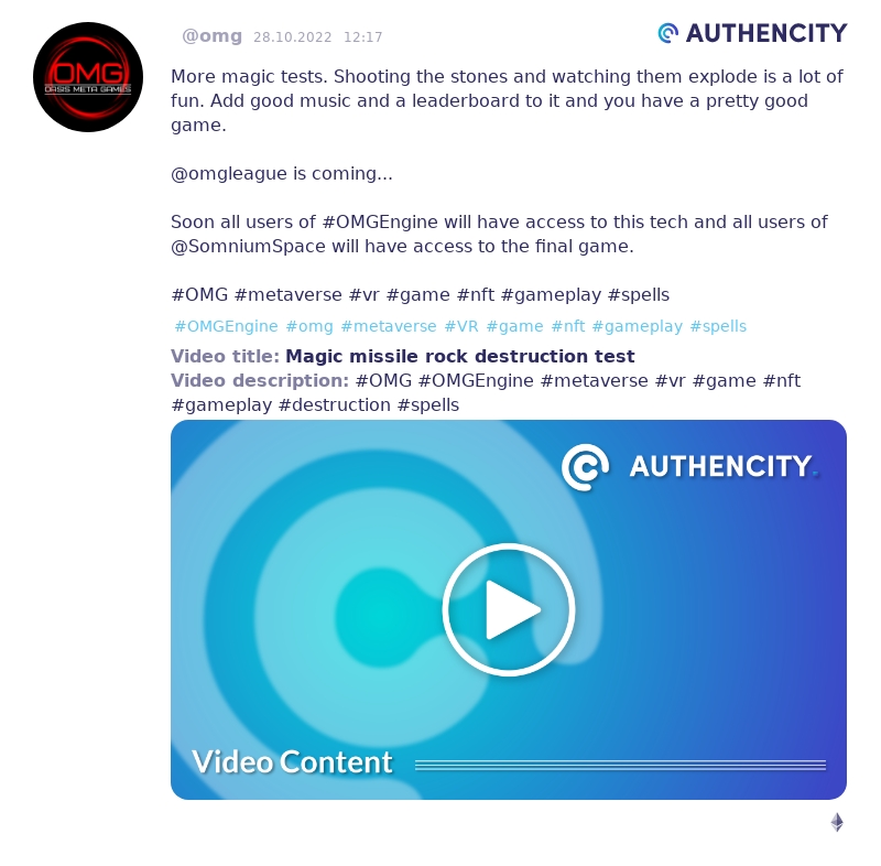 Authencity publication by   (@omg)