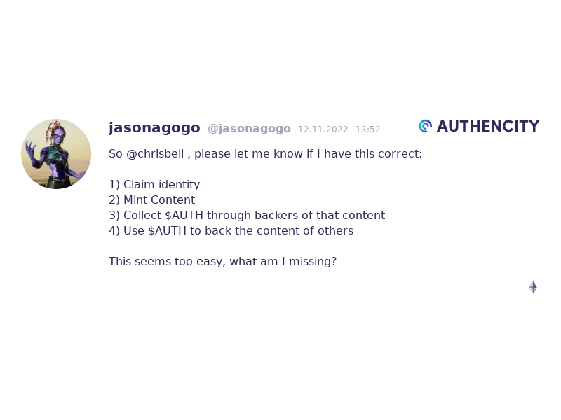 Authencity publication by jasonagogo  (@jasonagogo)