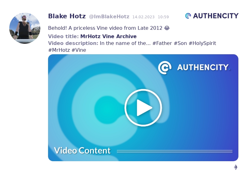 Authencity publication by Blake Hotz (@ImBlakeHotz)