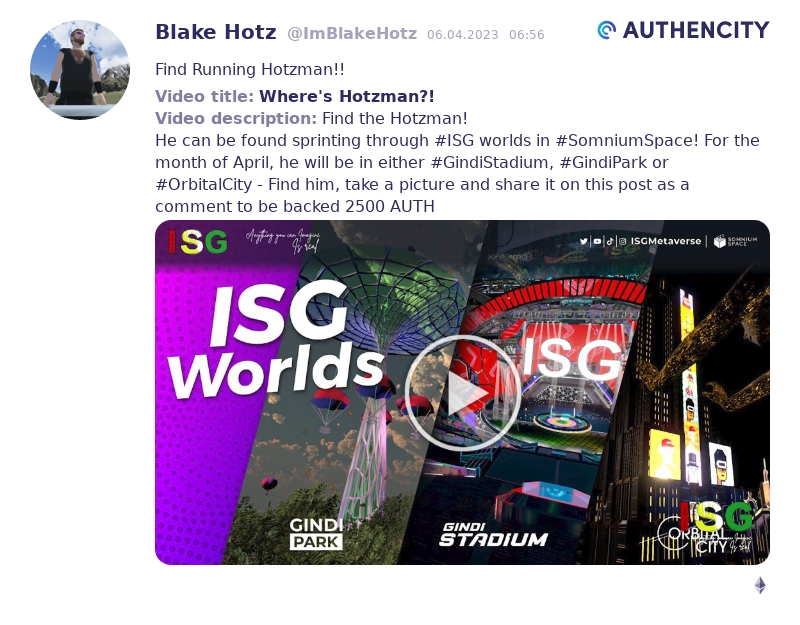 Authencity publication by Blake Hotz (@ImBlakeHotz)