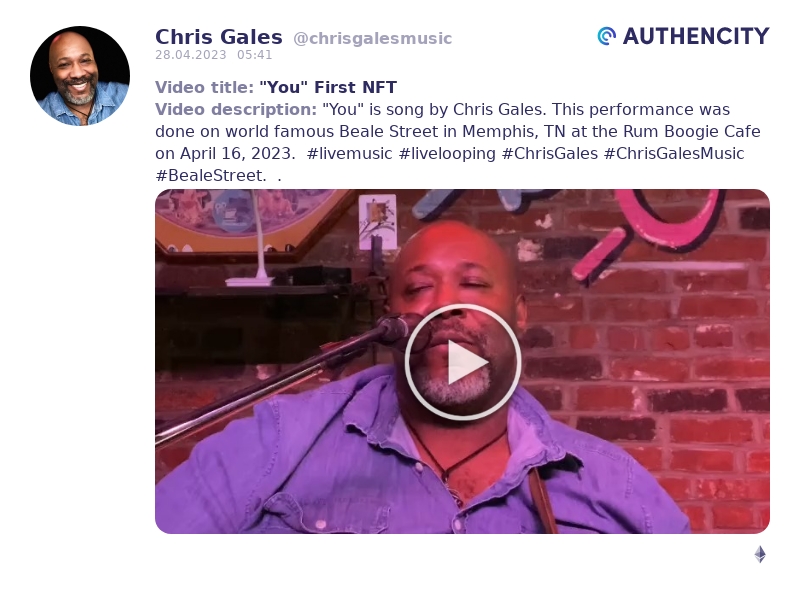 Authencity publication by Chris Gales (@chrisgalesmusic)