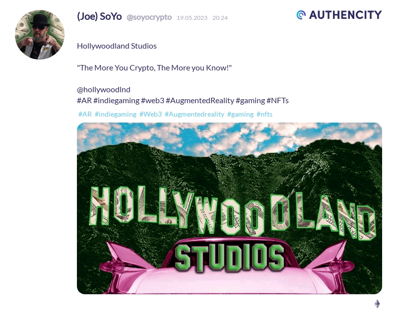 Authencity publication by (Joe) SoYo (@soyocrypto)
