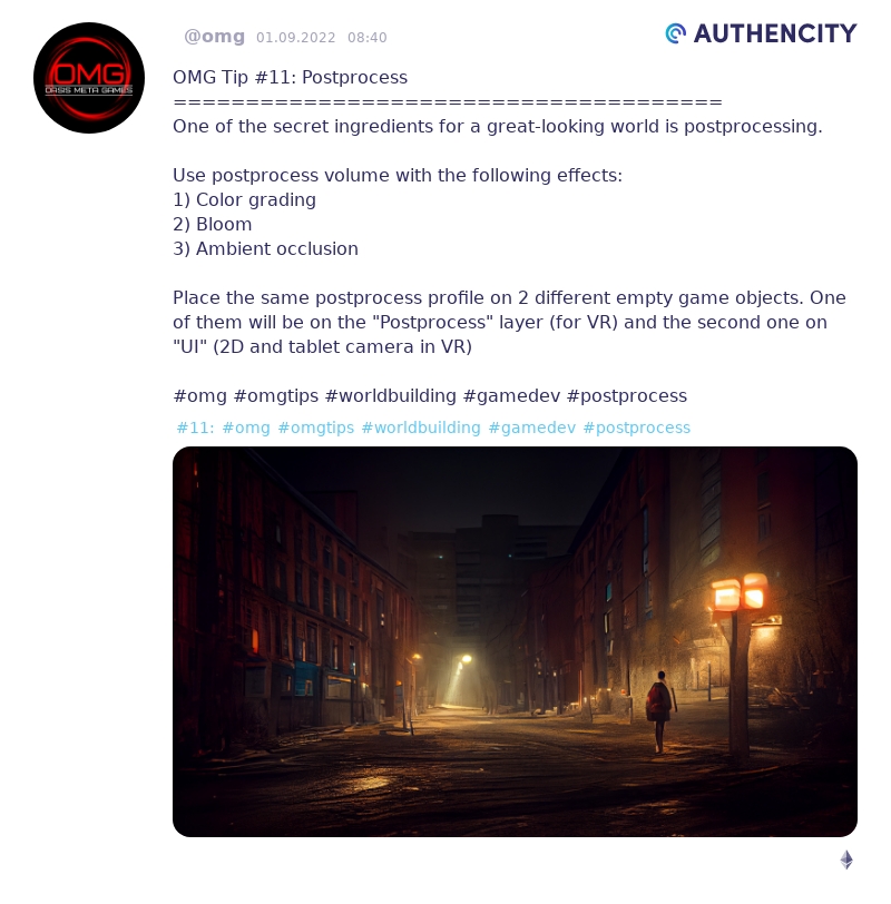 Authencity publication by   (@omg)