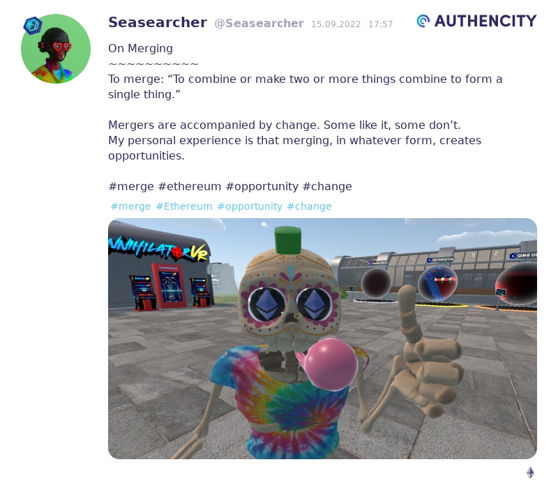 Authencity publication by Seasearcher  (@Seasearcher)